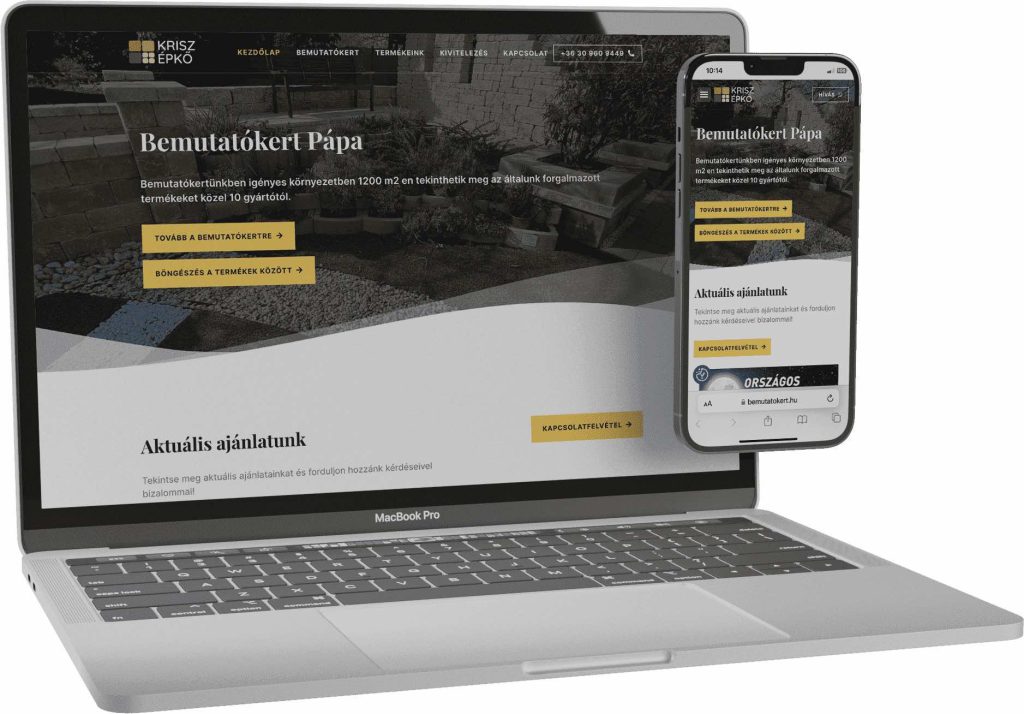 KRISZ-ÉPKŐ KFT. weboldal készítés referencia