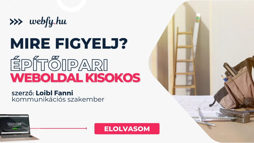 építőipari weboldal, generálkivitelező cég weboldal készítés