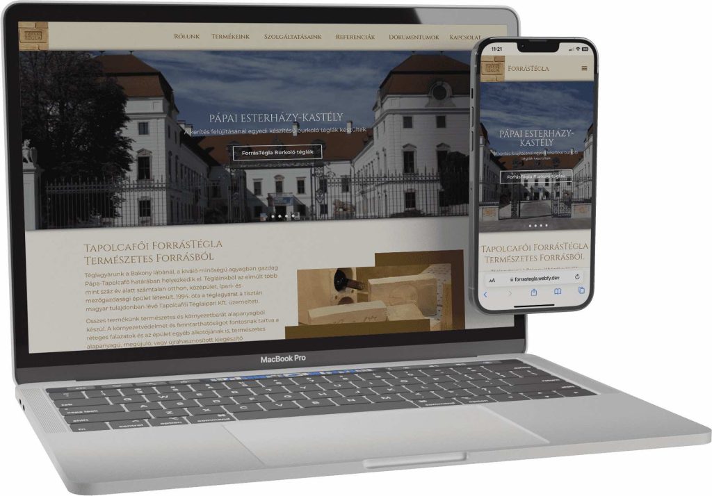 FORRÁS TÉGLA - Tapolcafői Téglaipari Kft. weboldal készítés referencia