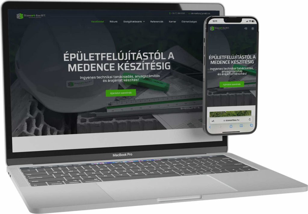 STONEART BAU KFT. weboldal készítés referencia