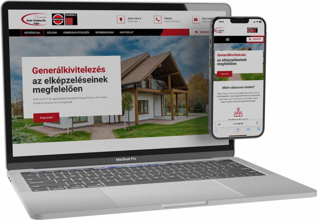 SZUER CREATIVE KFT. weboldal készítés referencia