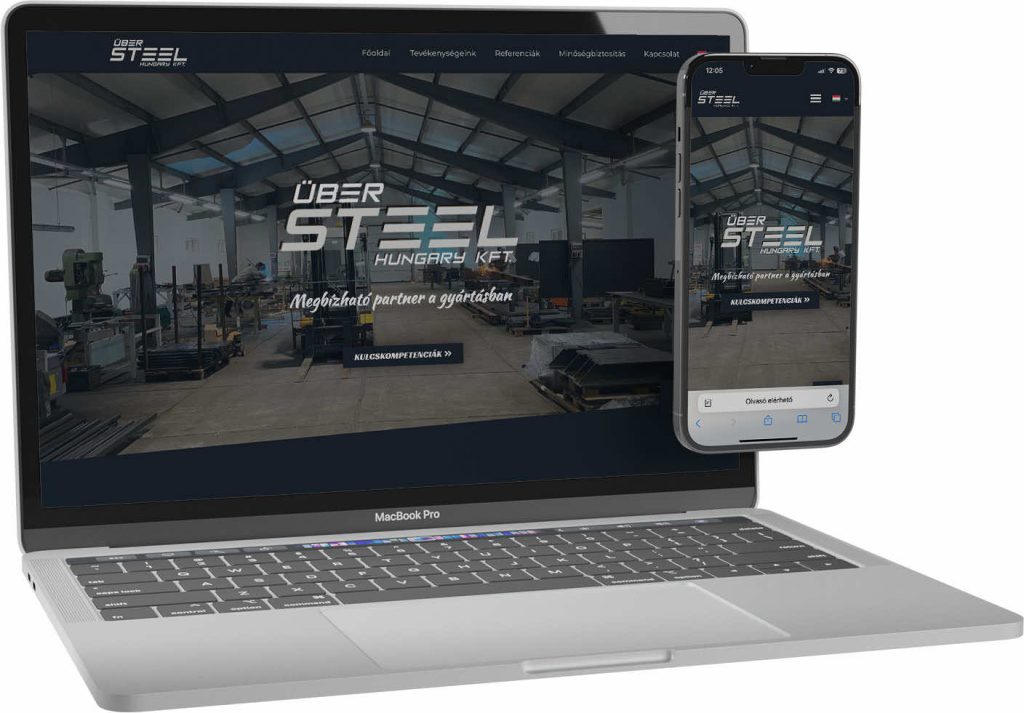 ÜBER STEEL HUNGARY KFT. weboldal készítés referencia
