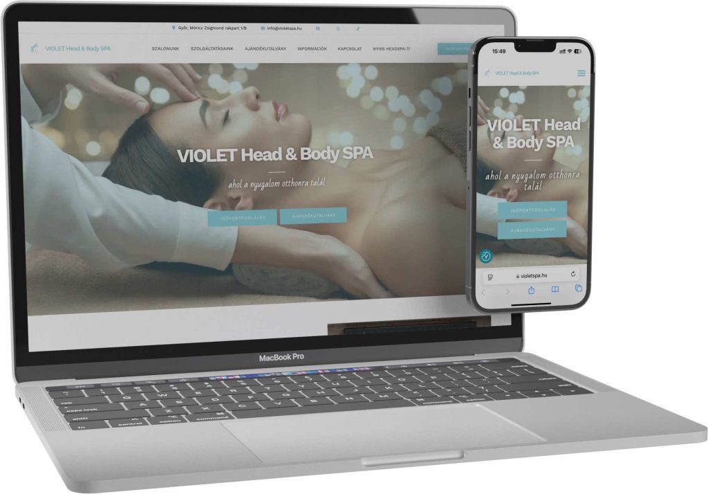 violetspa weboldalkészítés referencia