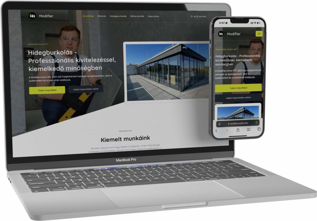 MODIFIER IMMO KFT. BUDAPEST weboldal referencia