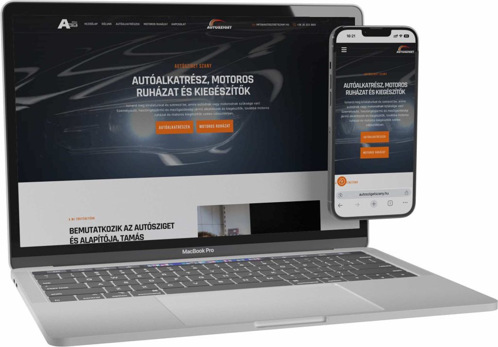 AUTÓSZIGET SZANY weboldal referencia