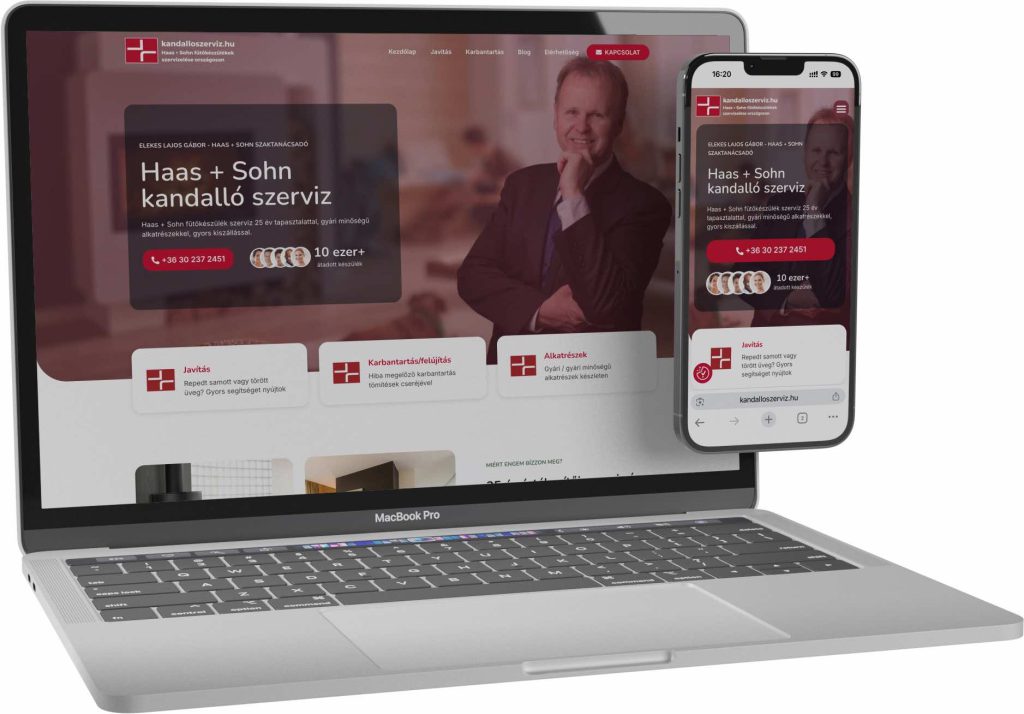 HAAS + SOHN SZERVIZ PÁPA weboldal referencia