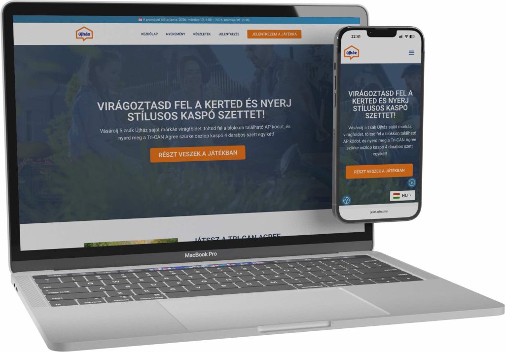 ÚJHÁZ ZRT. weboldal referencia