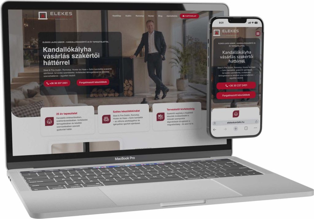 ELEKESKANDALLÓ PÁPA weboldal referencia